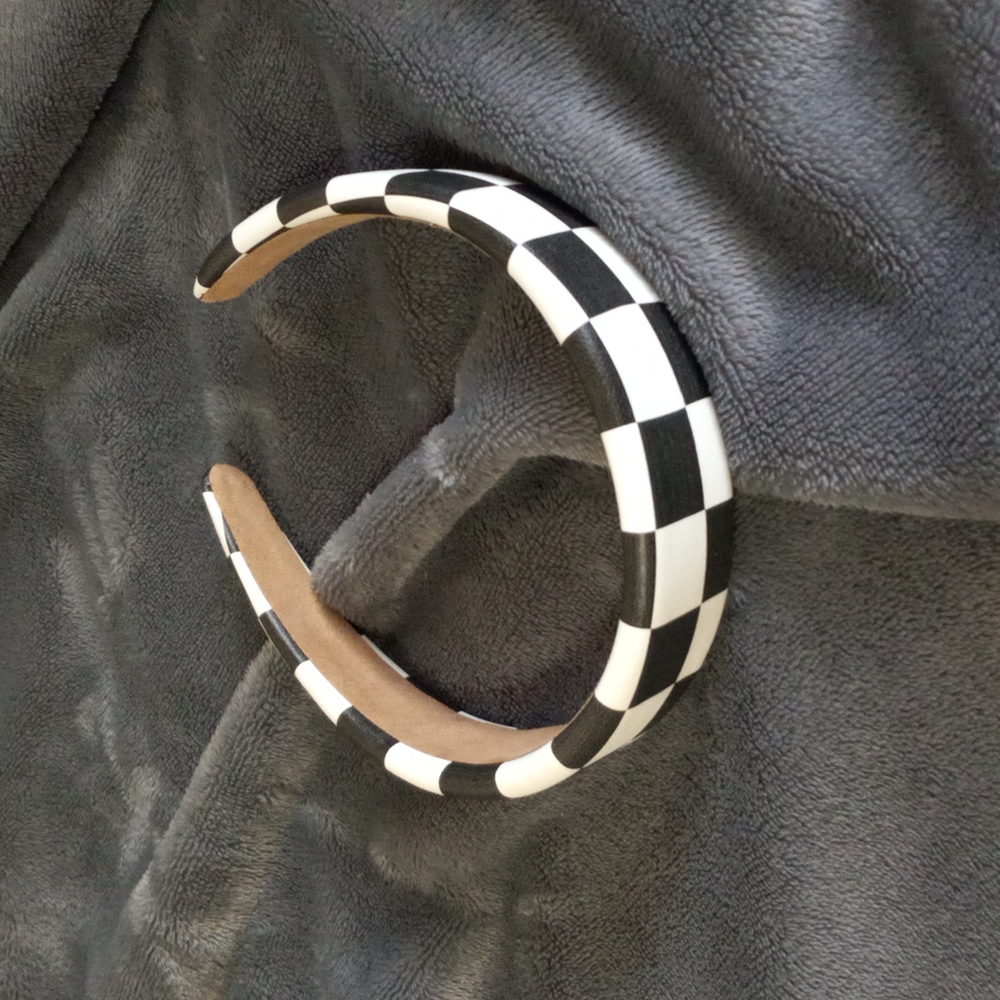 Checkered Print Headband
